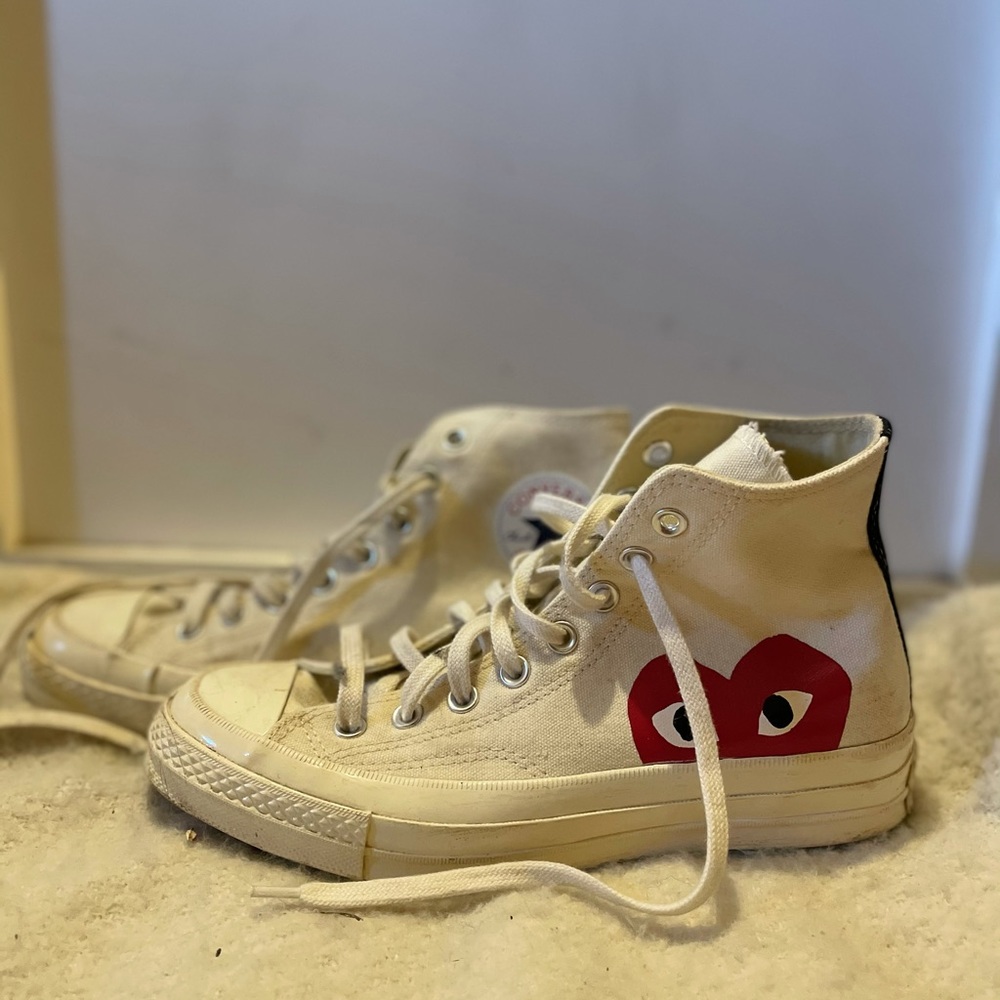 Brand new cream Comme Des Garcons x Converse